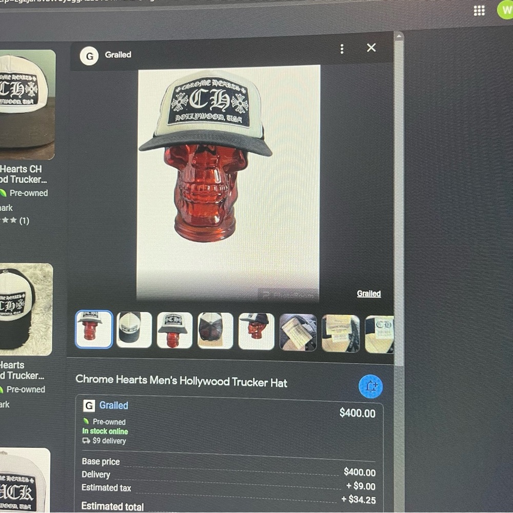 Chrome hearts hat.   Retail:400.